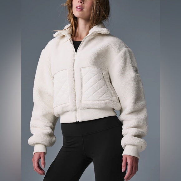 ALO Yoga Jackets & Blazers - ALO Yoga Cream Teddy Jacket
